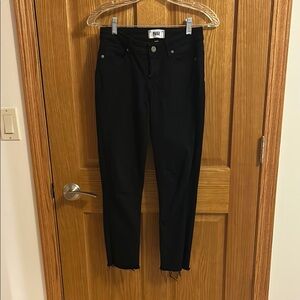 PAIGE Black Ankle Cropped Jeans Slim Fit